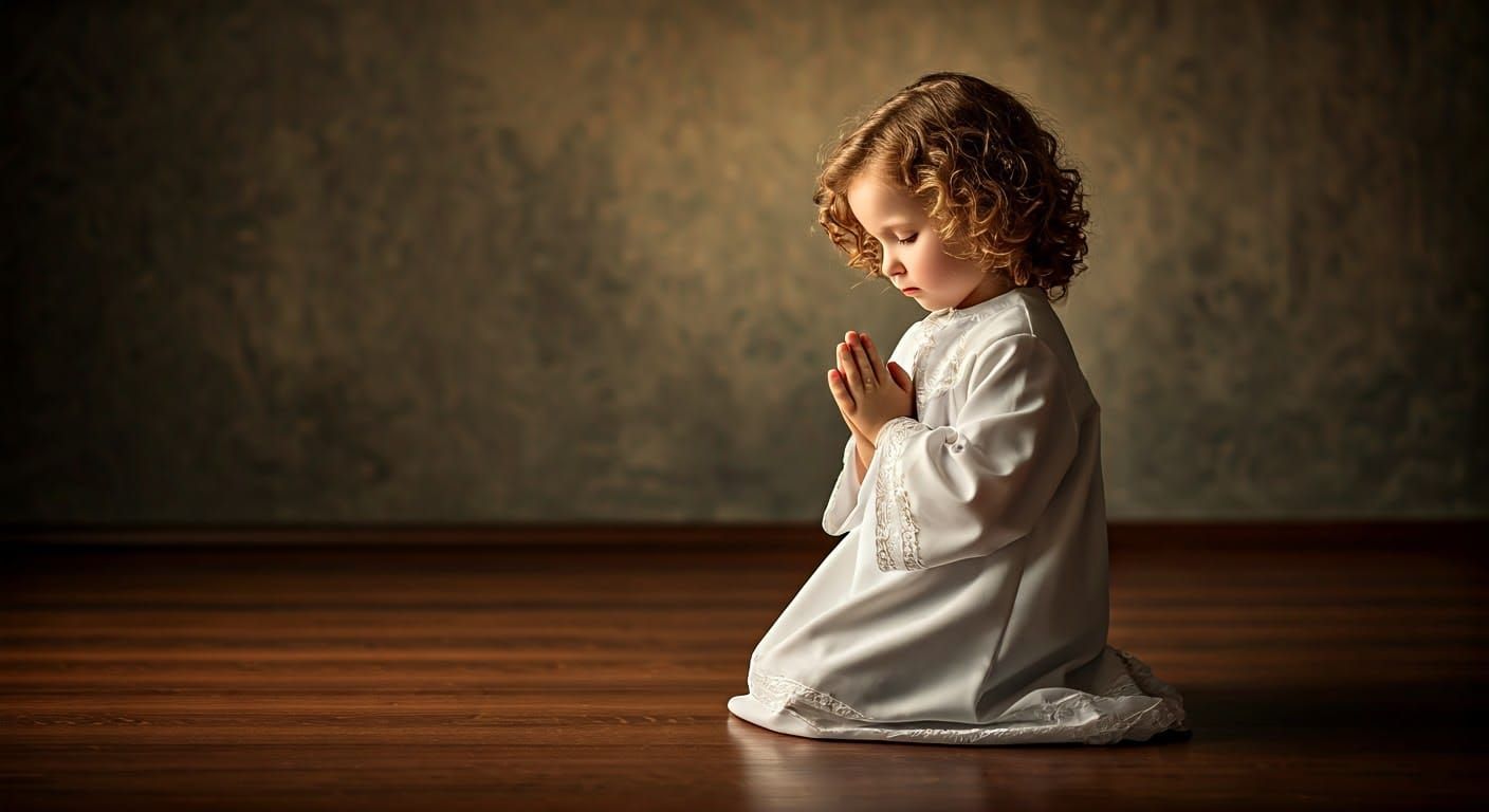 Young Child in Prayerful Devotion