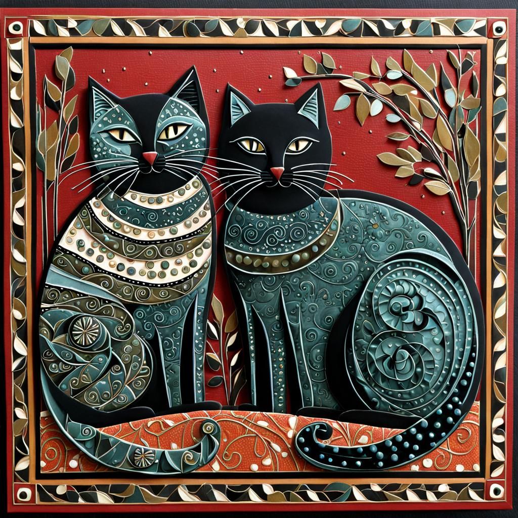 Intricate Detailed Cat Illustration