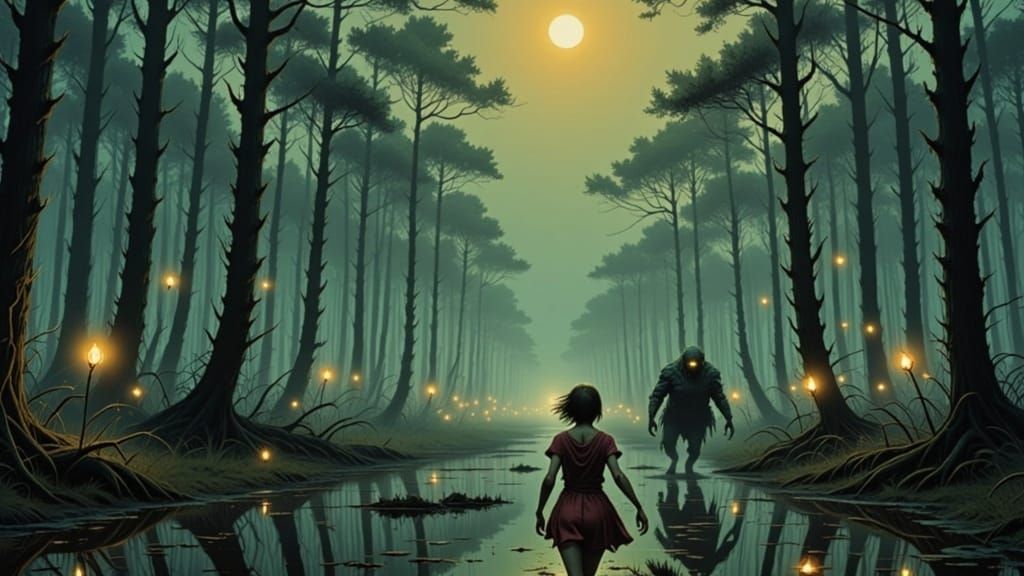 Mystical Horror in a Swampy Pine Forest