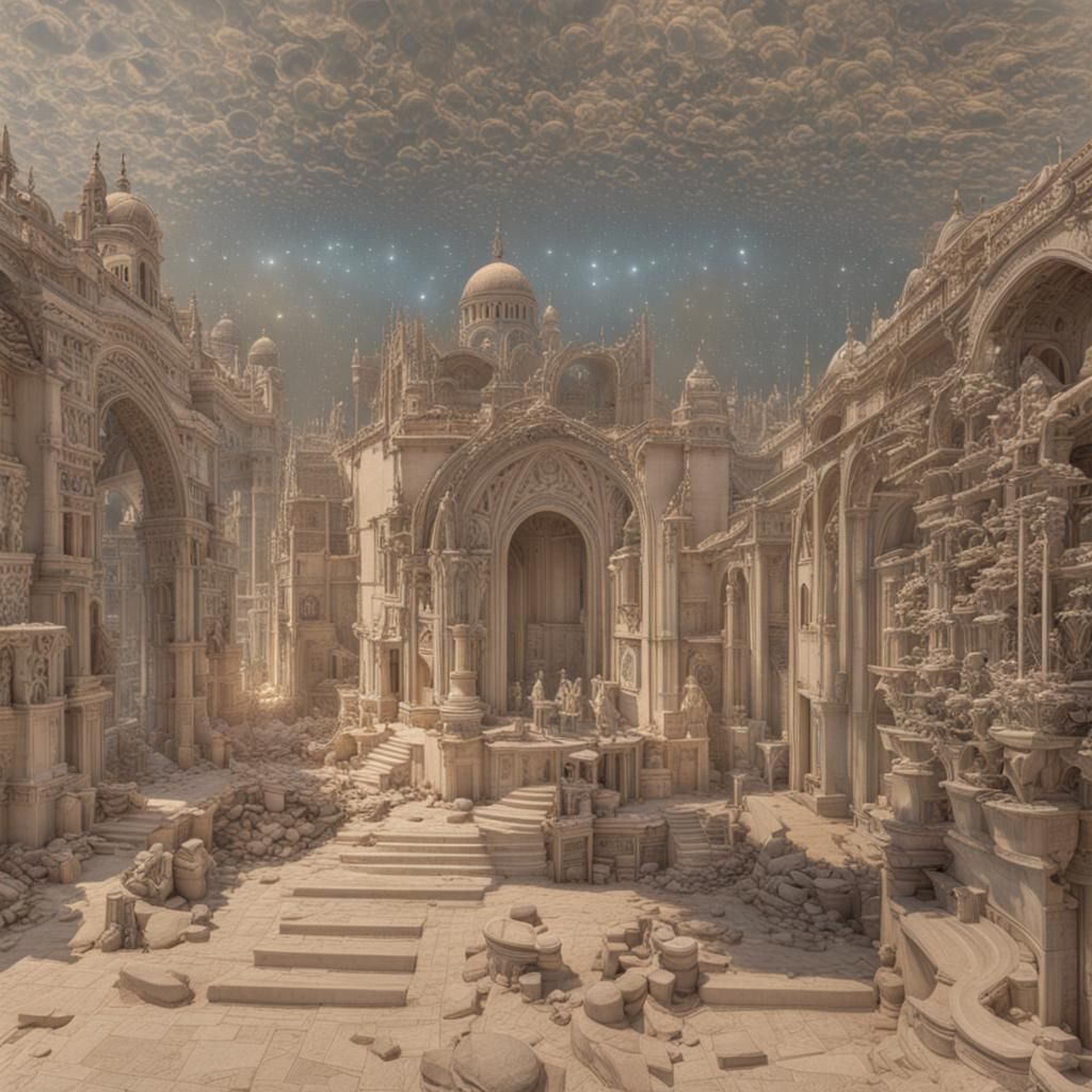 Epic Lunar Eclipse in Psychedelic Art Style