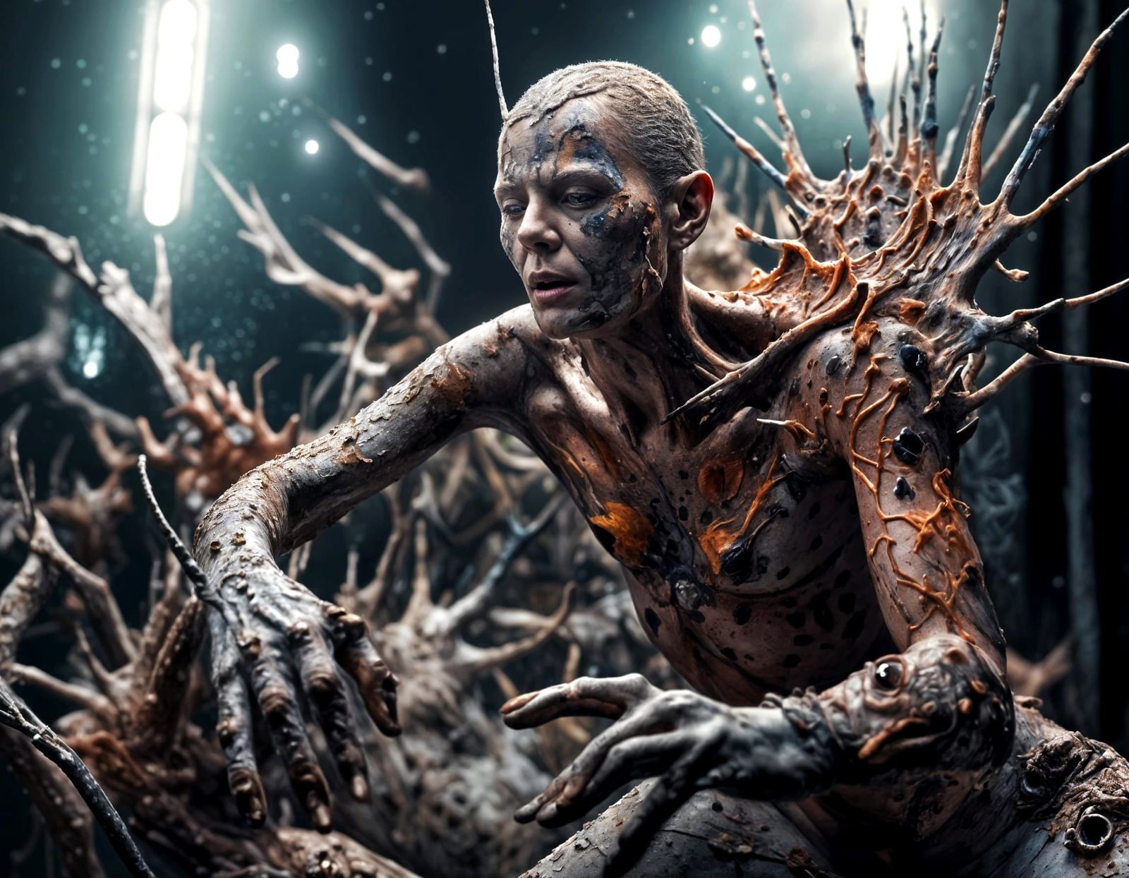 Bizarre Alien Portrait in Hyperrealistic Style