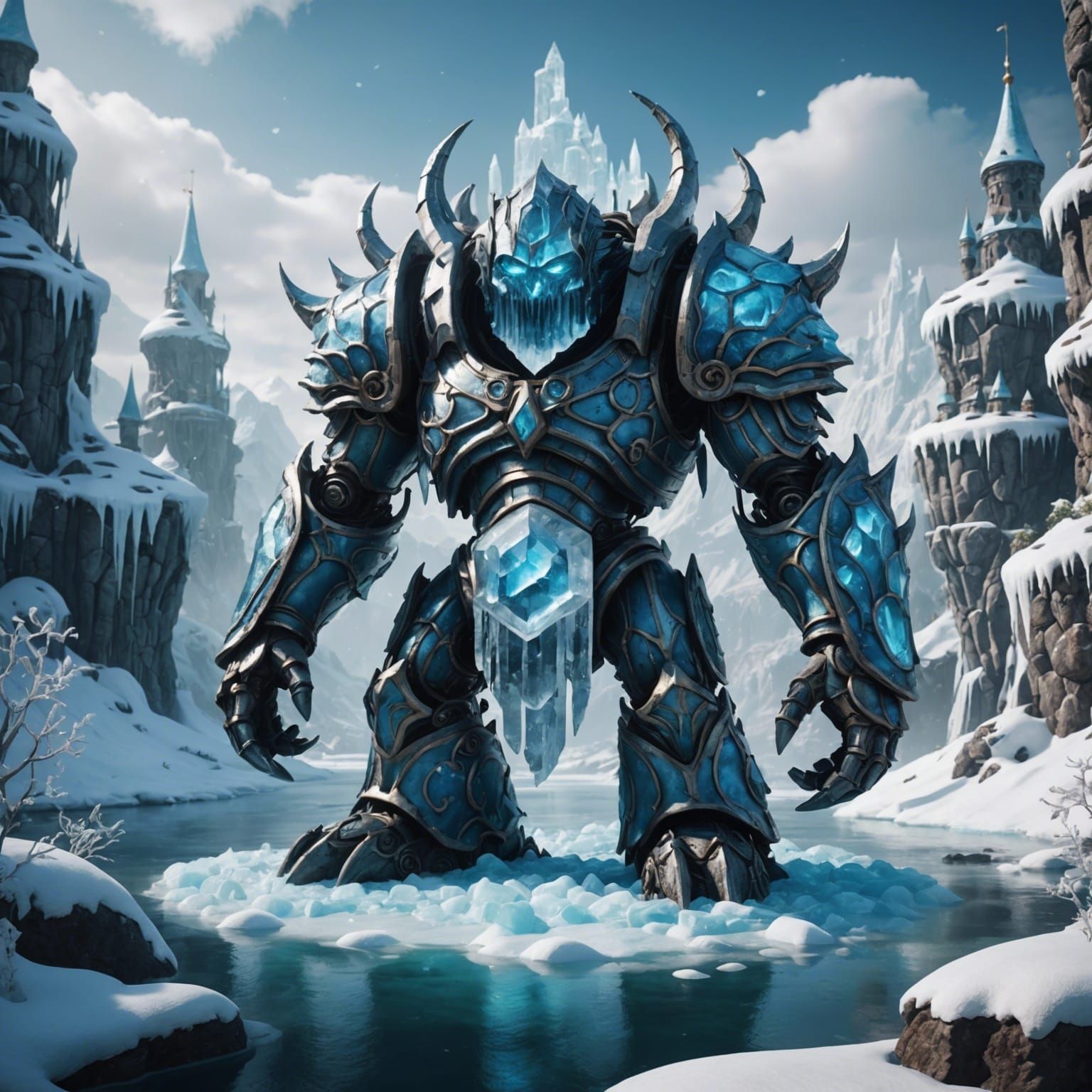 Icy Golems in a Fairy Landscape