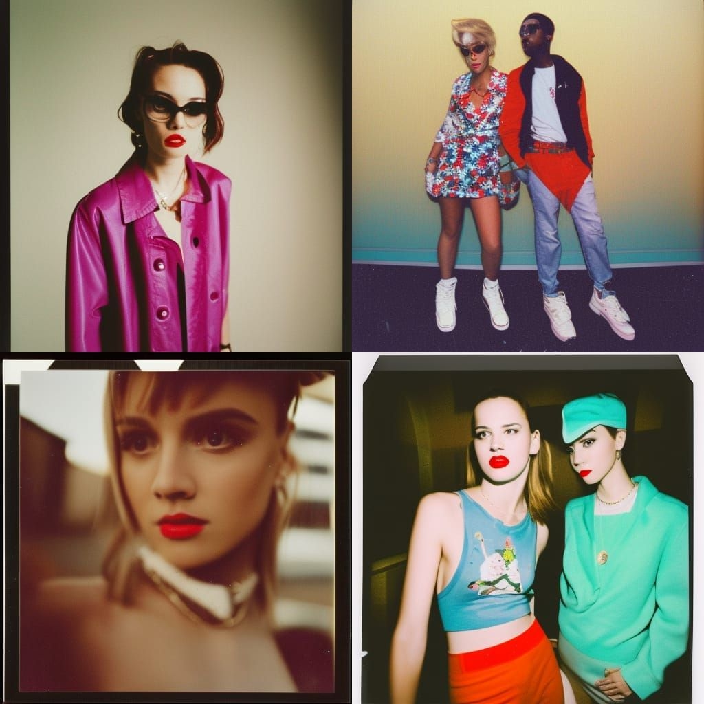 90s Fashion Album Cover in Film Aesthetic