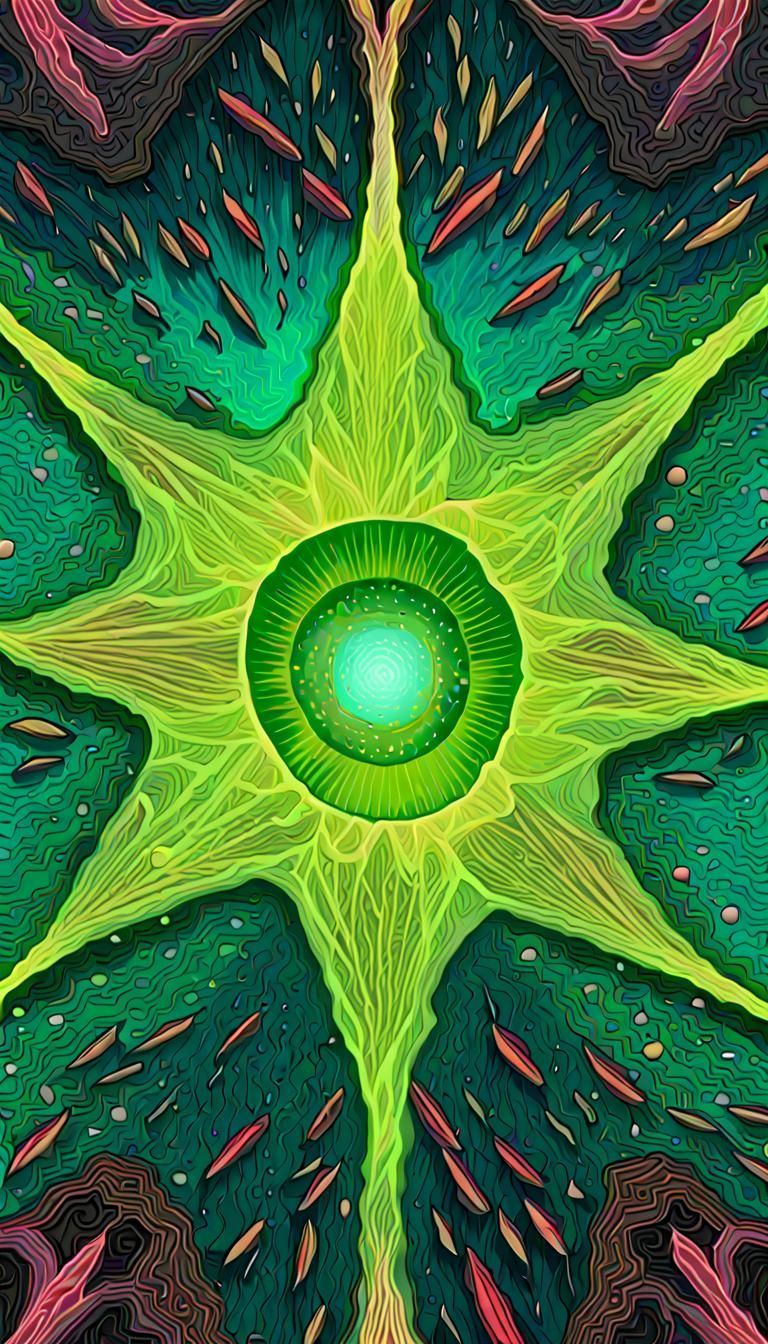 Spinning Neutron Star: Forces in Maximalist Digital Art