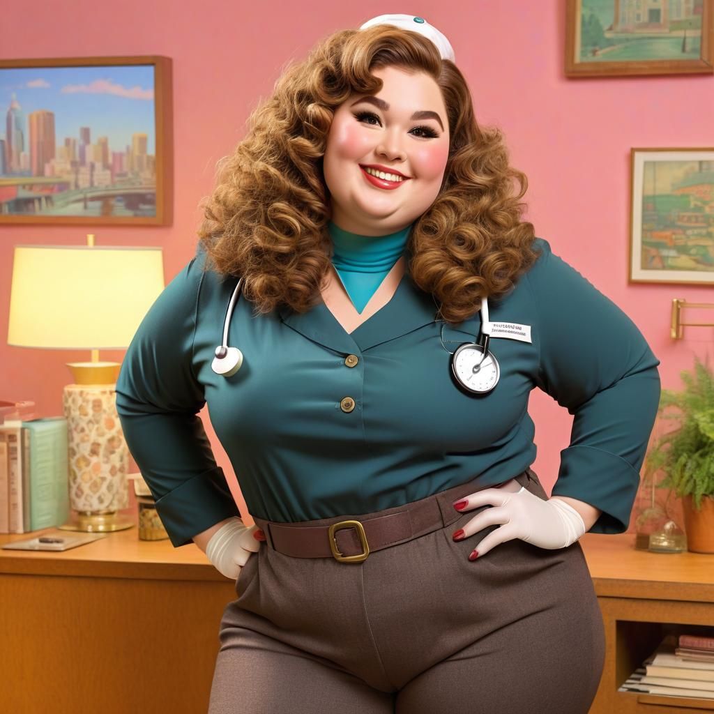 Chubby Doctor with Elaborate Makeup