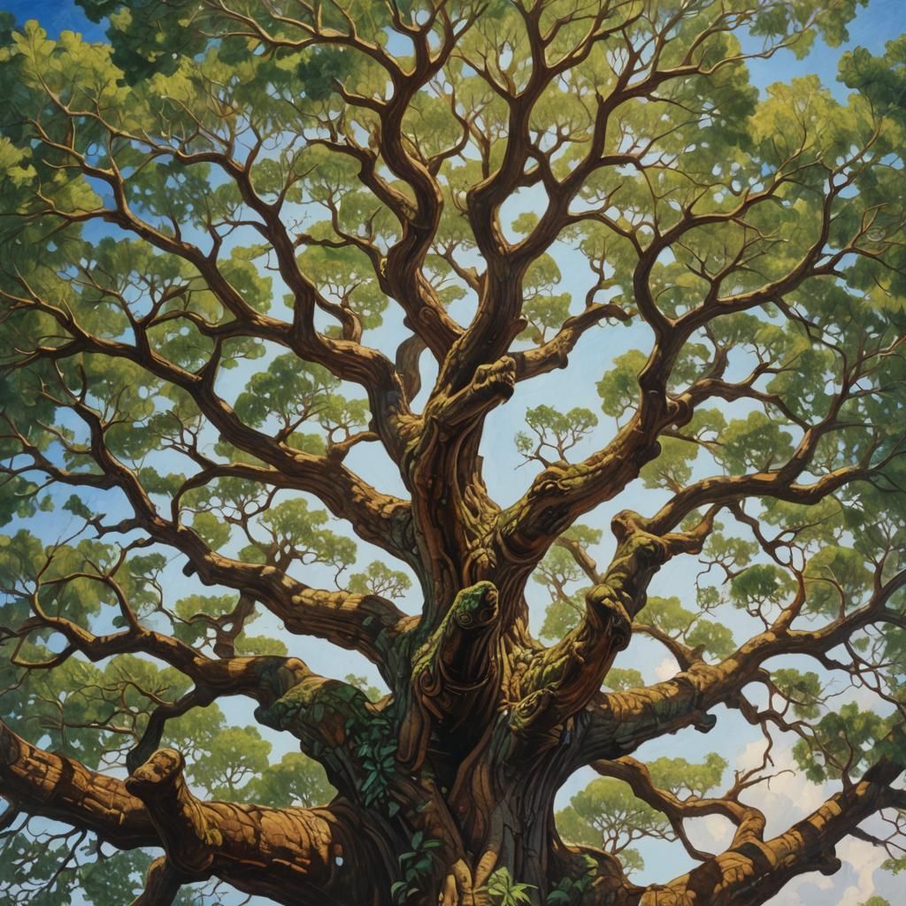 Tree of Life Oil Painting by James Gurney