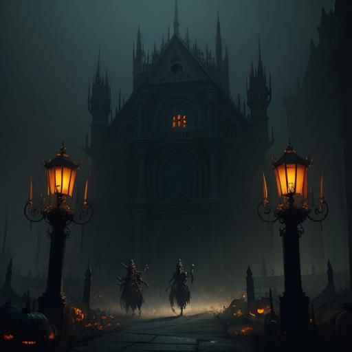 Hyperdetailed Halloween Ghouls in Dark Fantasy Art