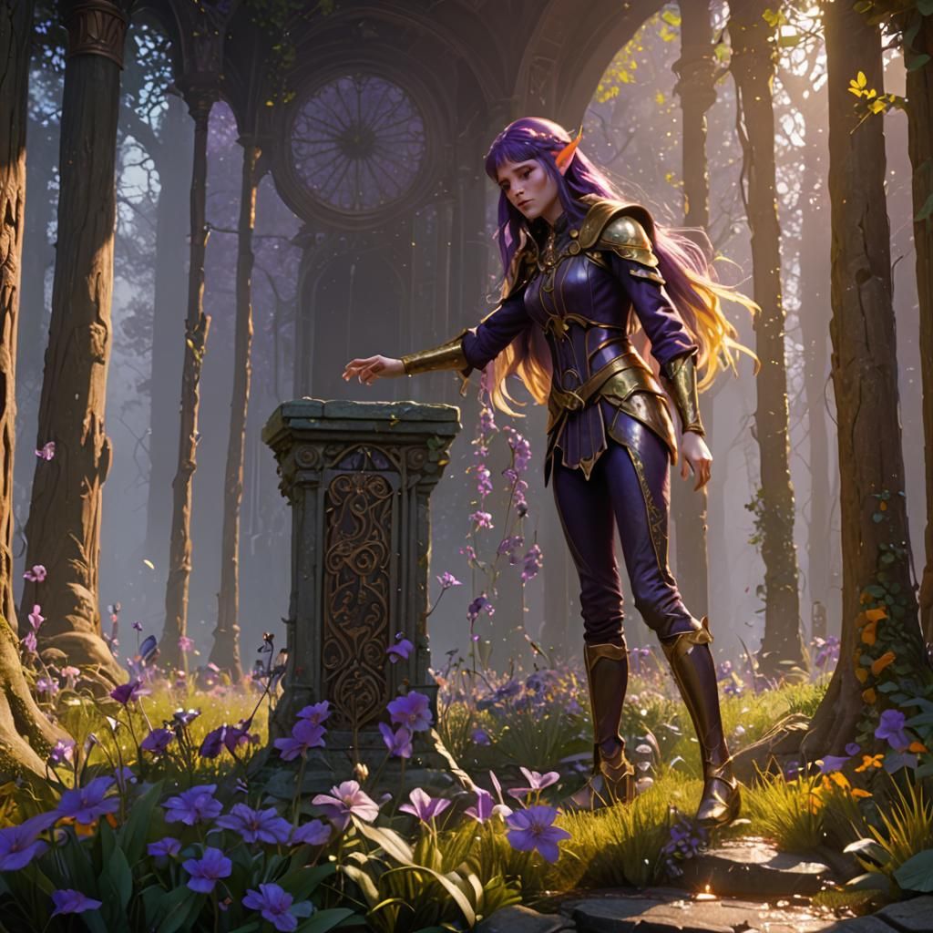 Fantasy Portrait with Dynamic Lighting in Deep Color