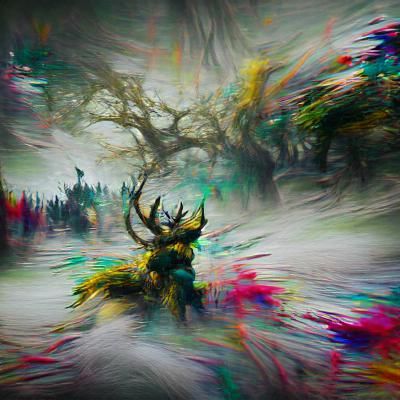 Mystical Leshen: AI Interpretation of Forest Spirit