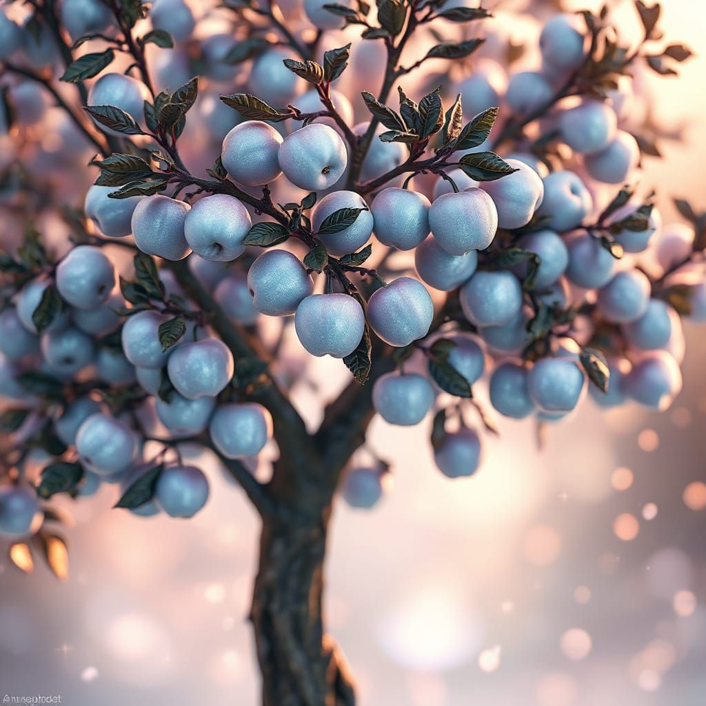 Fantasy Apple Tree in Ethereal Glow