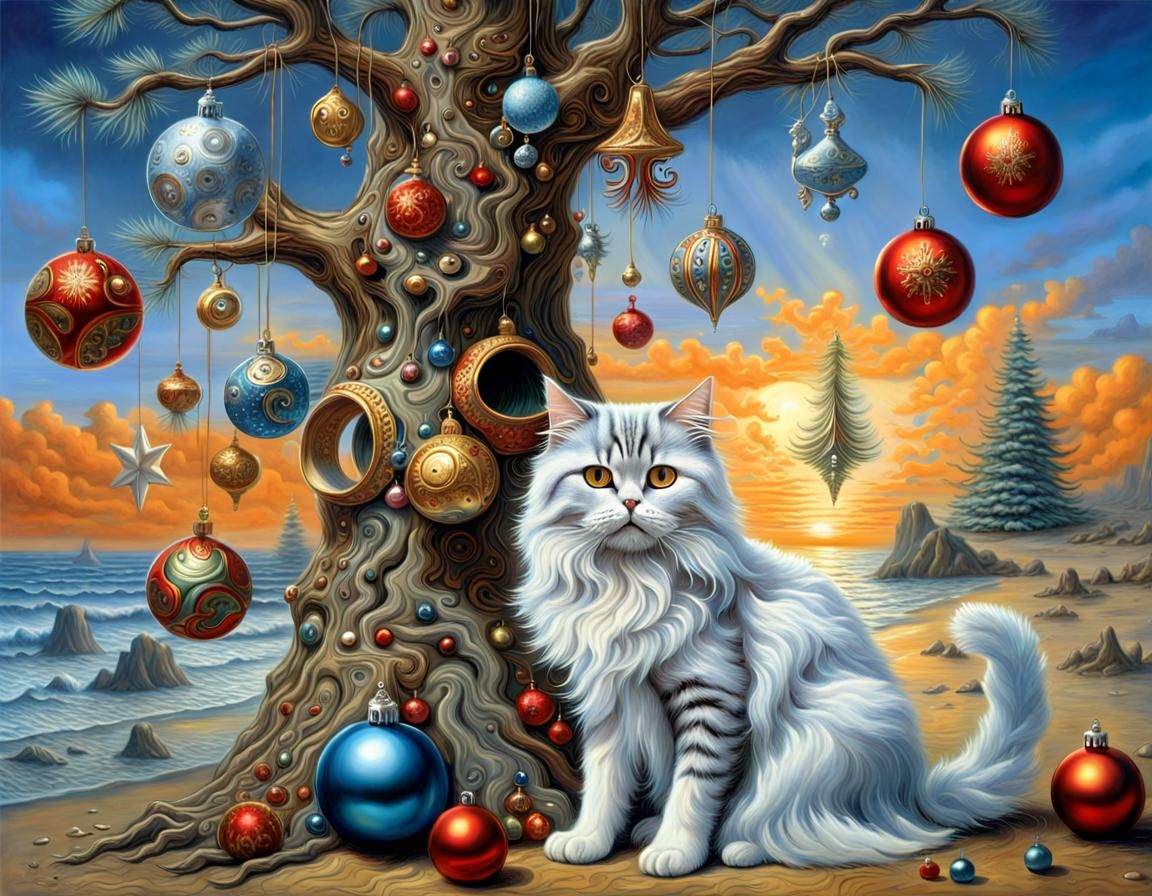 Surreal Cats and Christmas on Montezuma Shore