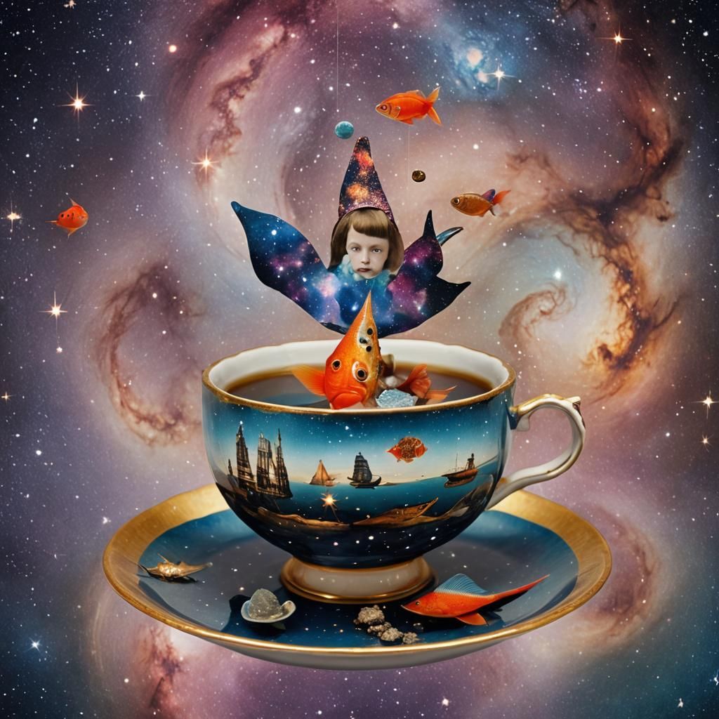 Marshmallowpunk Goldfish in Ears, Magical Teacup Boat