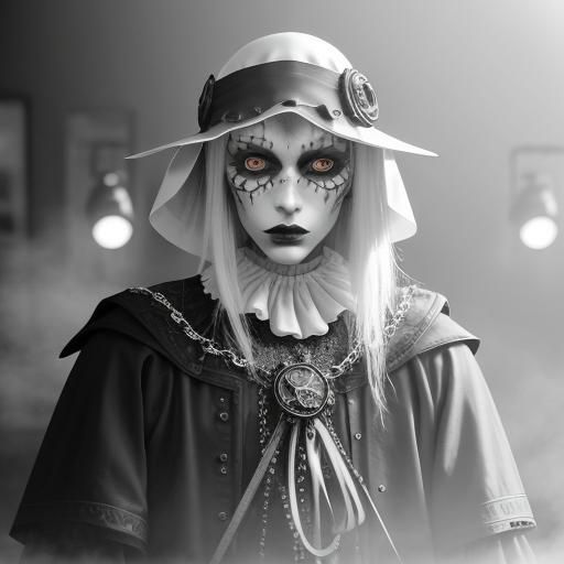 Gothic Plague Doctors in Extreme Grain Photography