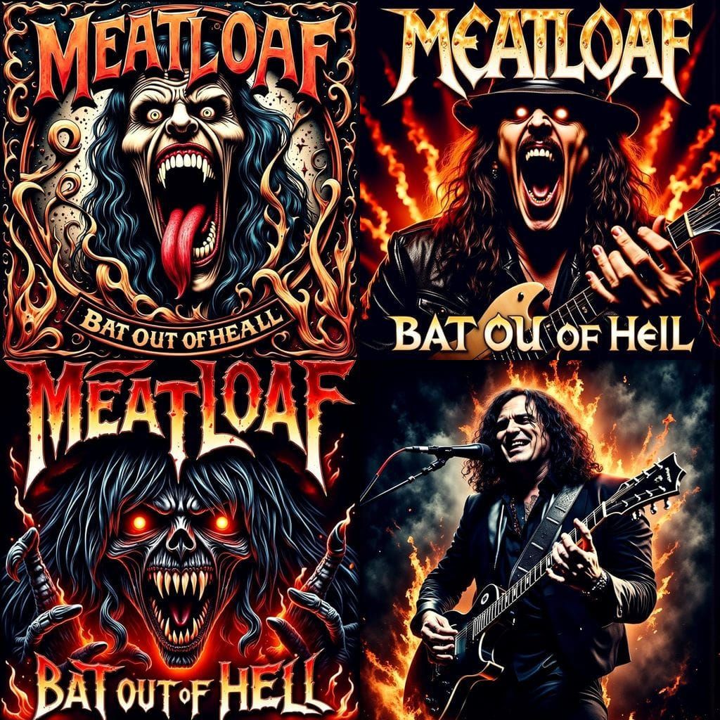 Epic Rock Concert Scene with Bat Out of Hell