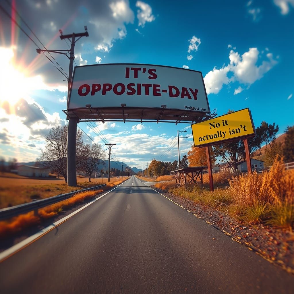 Surreal Billboard Wonderland in Radiant Colors