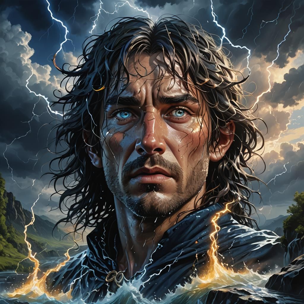 Glowing Ring Floats Above River in Stormy Sky