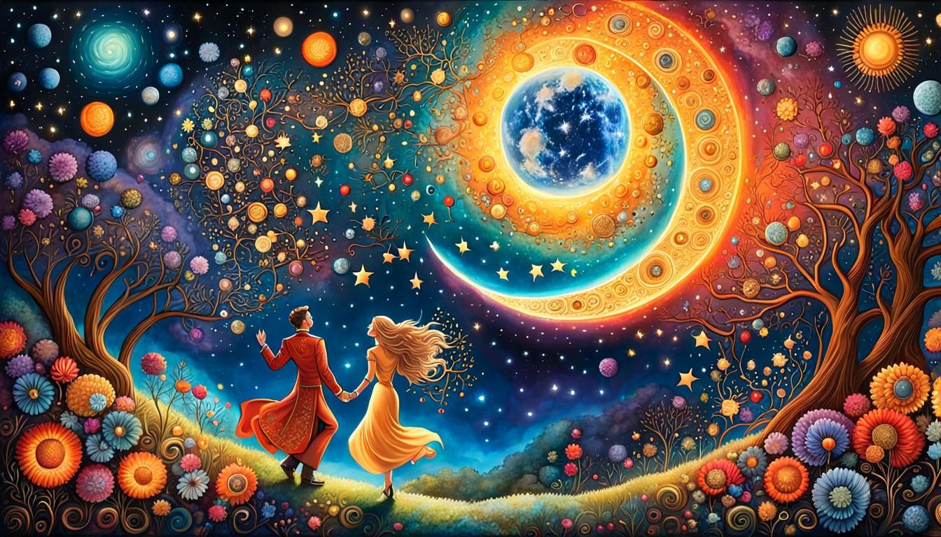 Celestial Dance: A Cosmic Masterpiece of Love