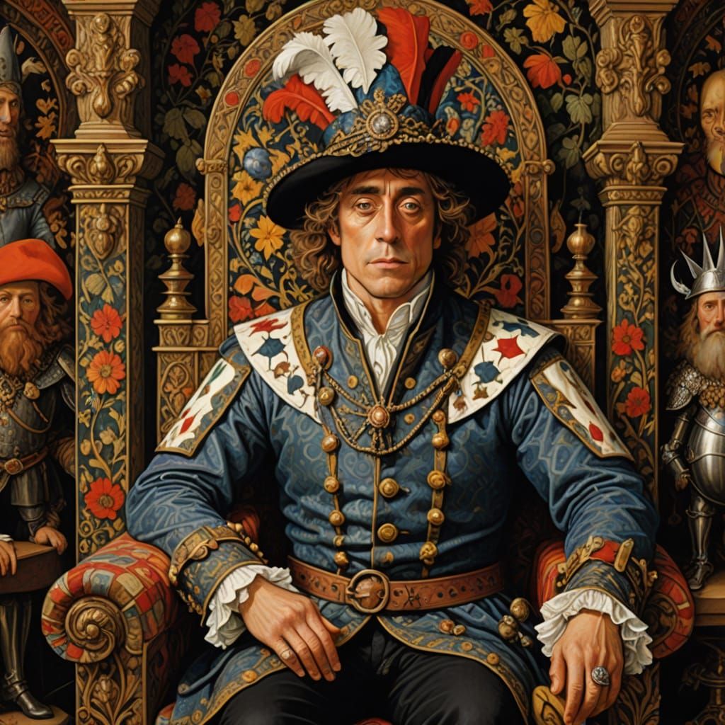 Medieval Court Jester Portrait of Roger Daltrey