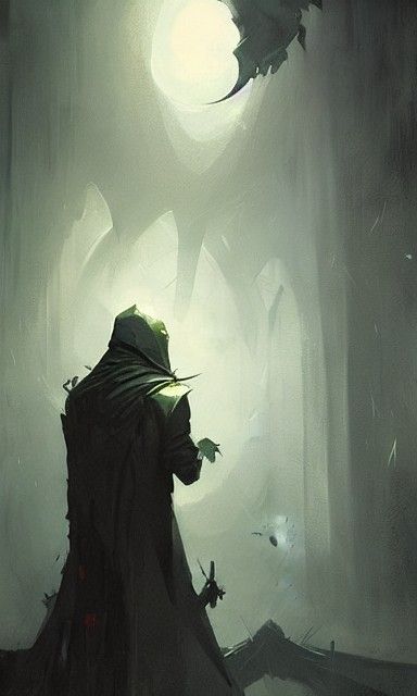 Sinister Figure in a Dramatic Dark Fantasy Style