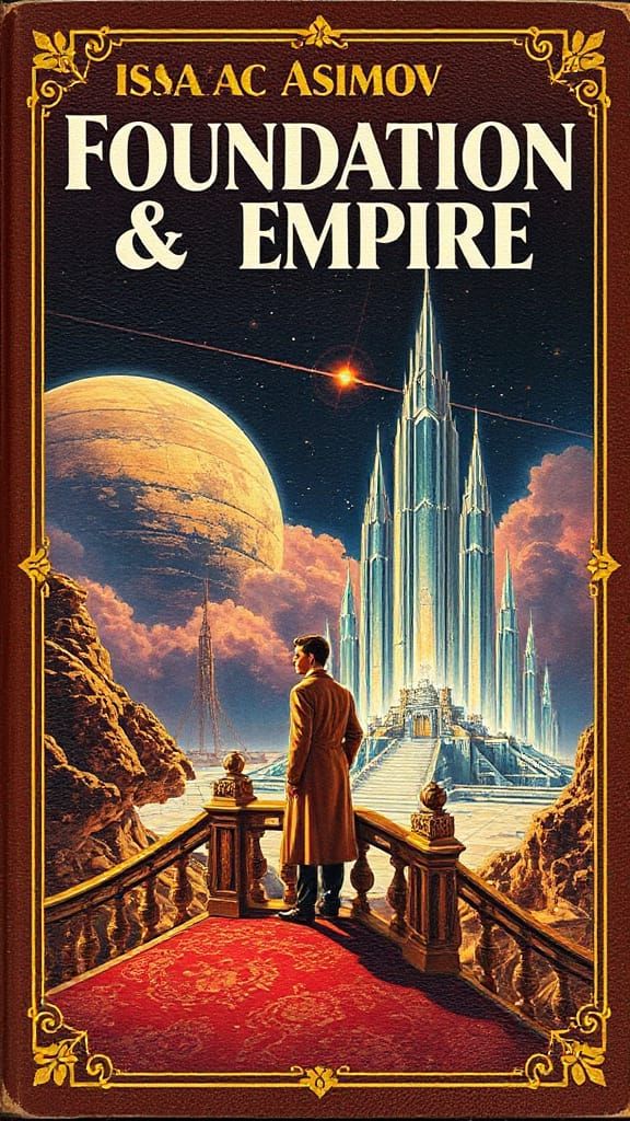 Science Fiction Novel Cover in Art Deco Style