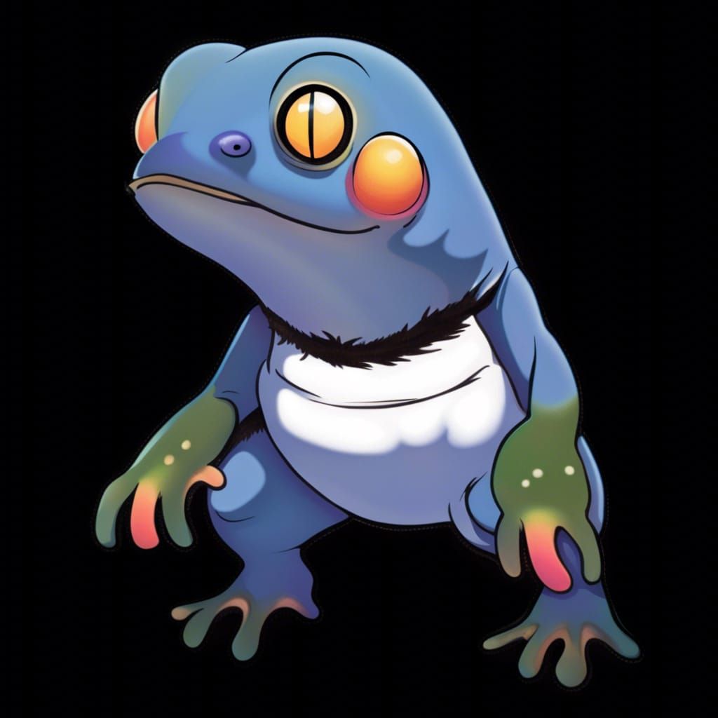 Colorful Feathered Frog in Hyperrealistic Style