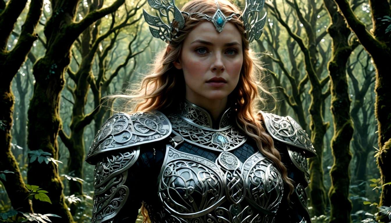 Celtic Mythology Freya in Cinematic Style