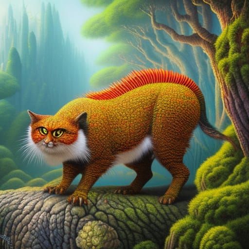 Surreal Basilisk Portrait in Fantasy Art Style