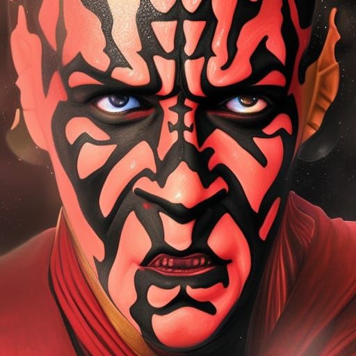 Hyperrealistic Darth Maul Celebrates Christmas