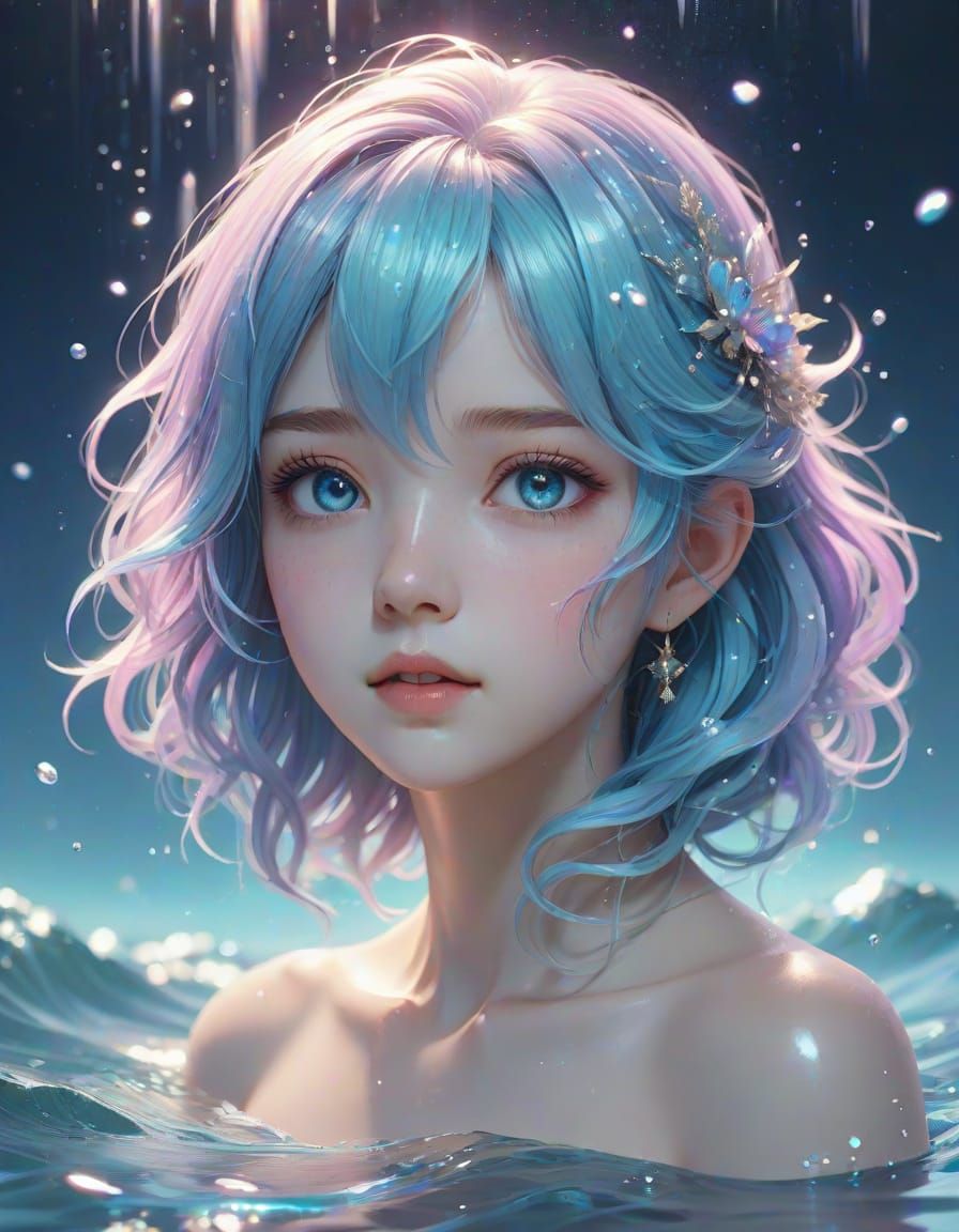 Dreamy Galaxy Maiden in Soft Focus