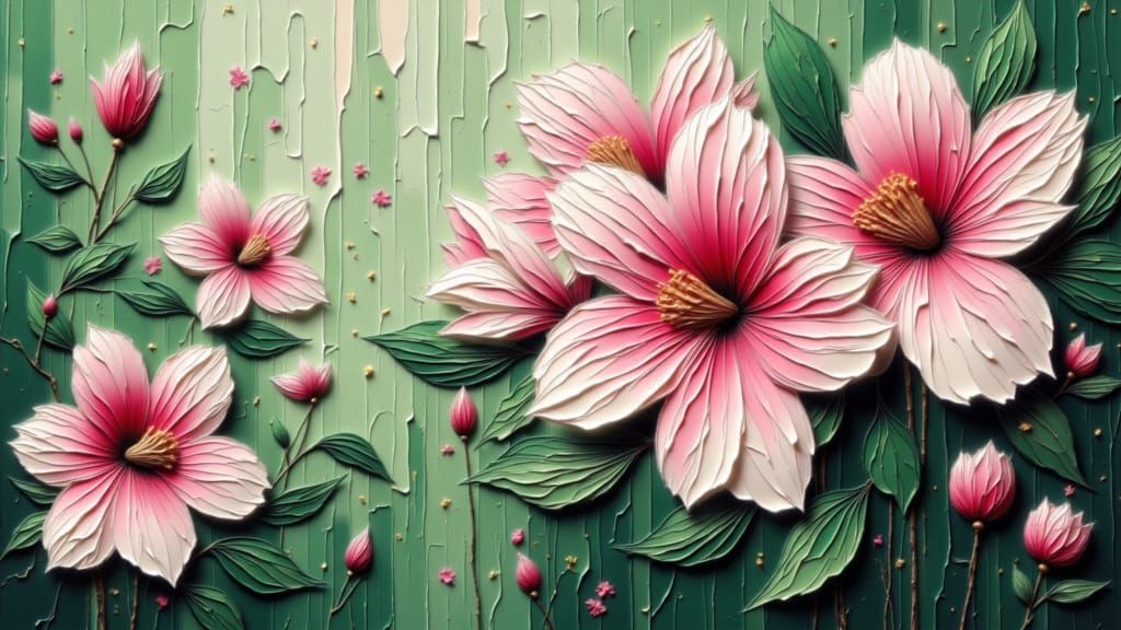 Vibrant Azalea Bush in Bloom, Luminous Watercolor Style