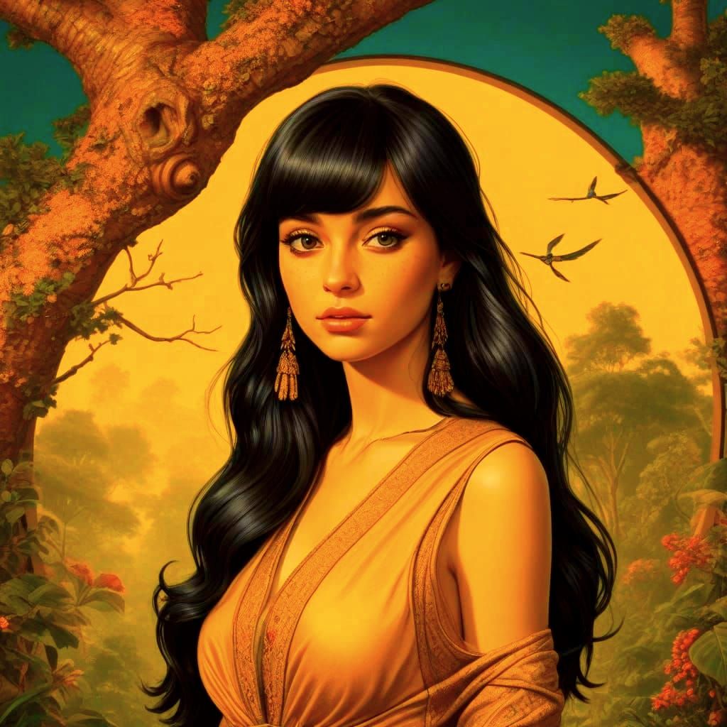 Vibrant Hyperrealistic Scarlet Bird Takes Flight