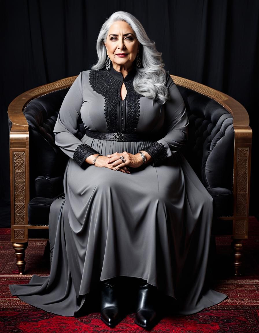 Elegant Gothic Woman Portrait in Pop Art Style