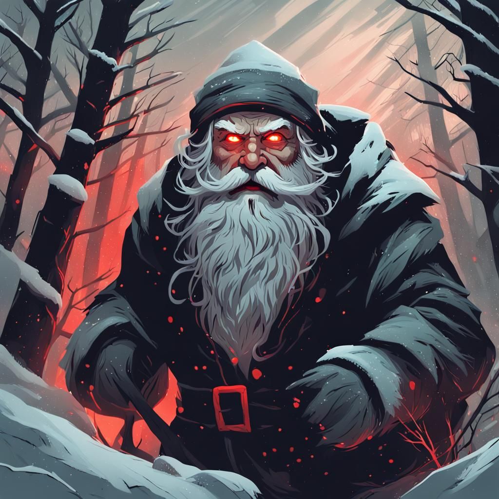 Evil Santa Lurks in Dark Winter Wonderland