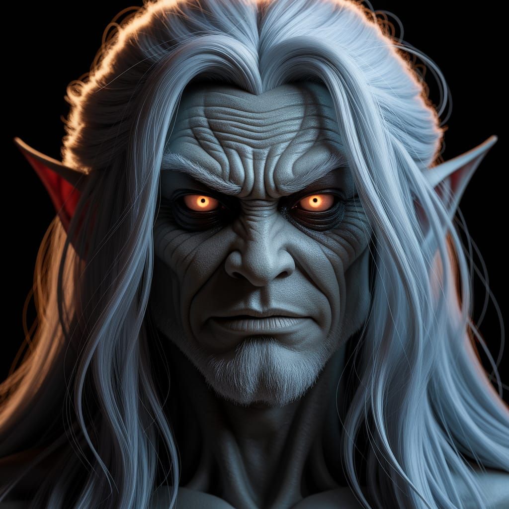 Menacing Elder God Embodiment of Pure Evil in Golden Light