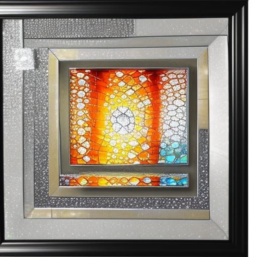 Abstract Cracked Glass Diamond Painting Art