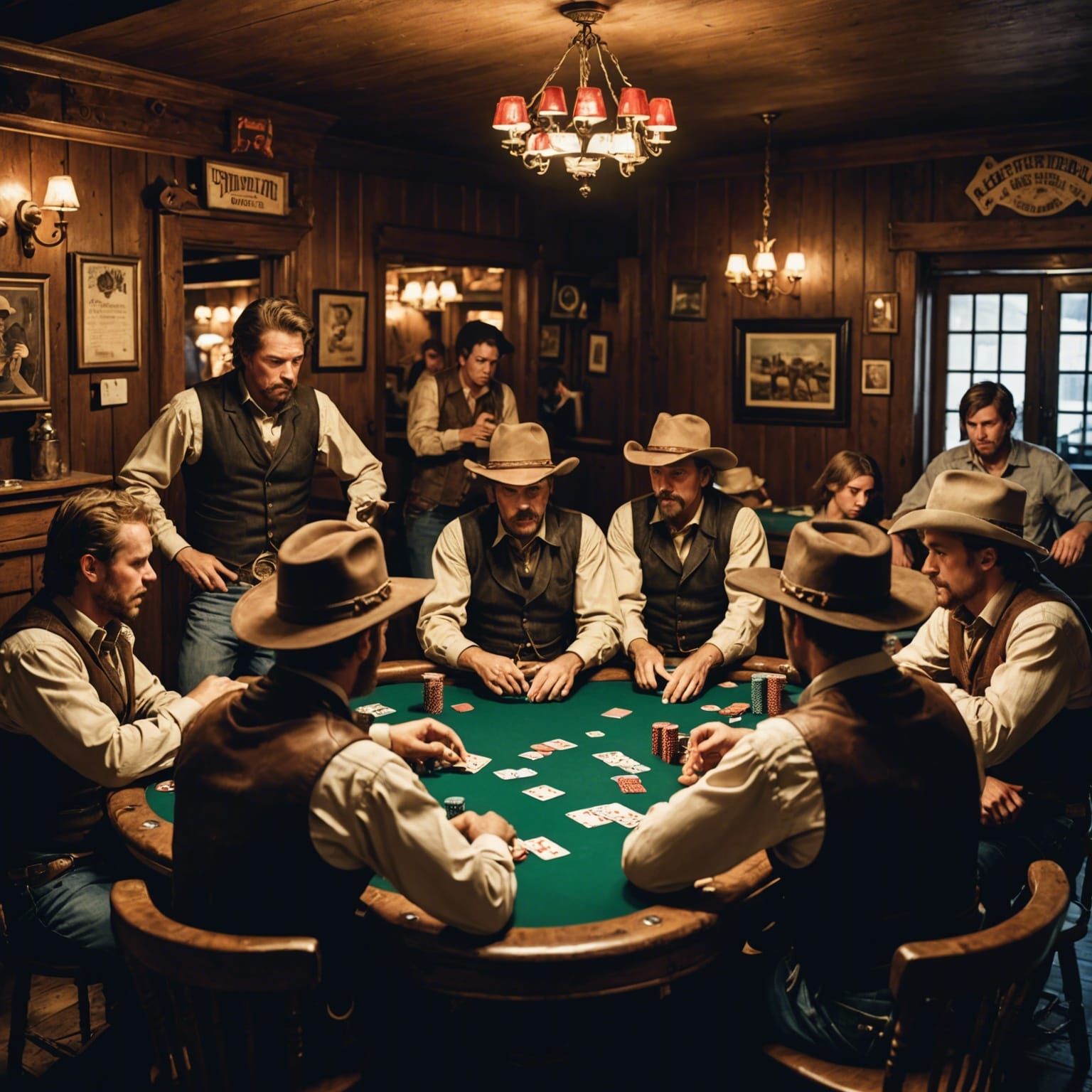 Wild West Saloon Brawl After Poker Game