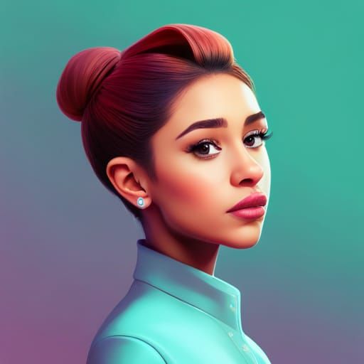Ariana Grande as Disney Pixar 3D Art