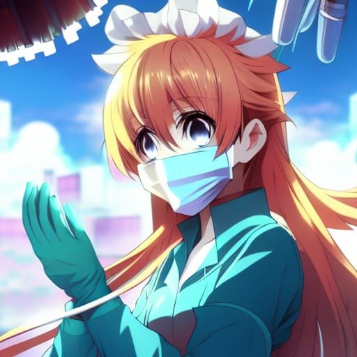Anime Style Female Dentist with Mask