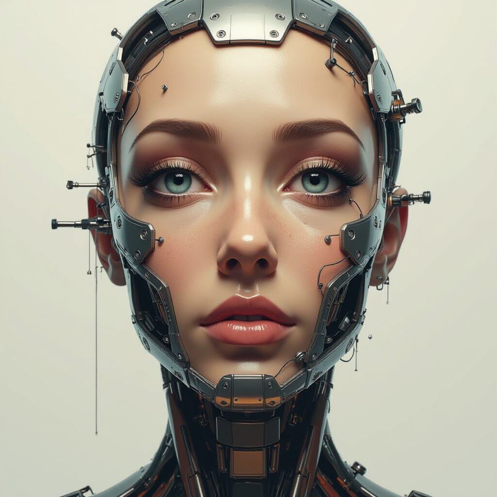 Medical Clinic Portrait With Skin Frame and Eyes