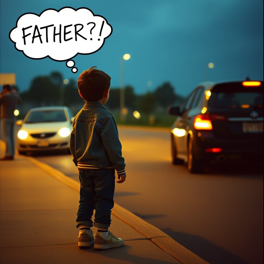 Boy's Farewell: Cinematic 35mm Film Still