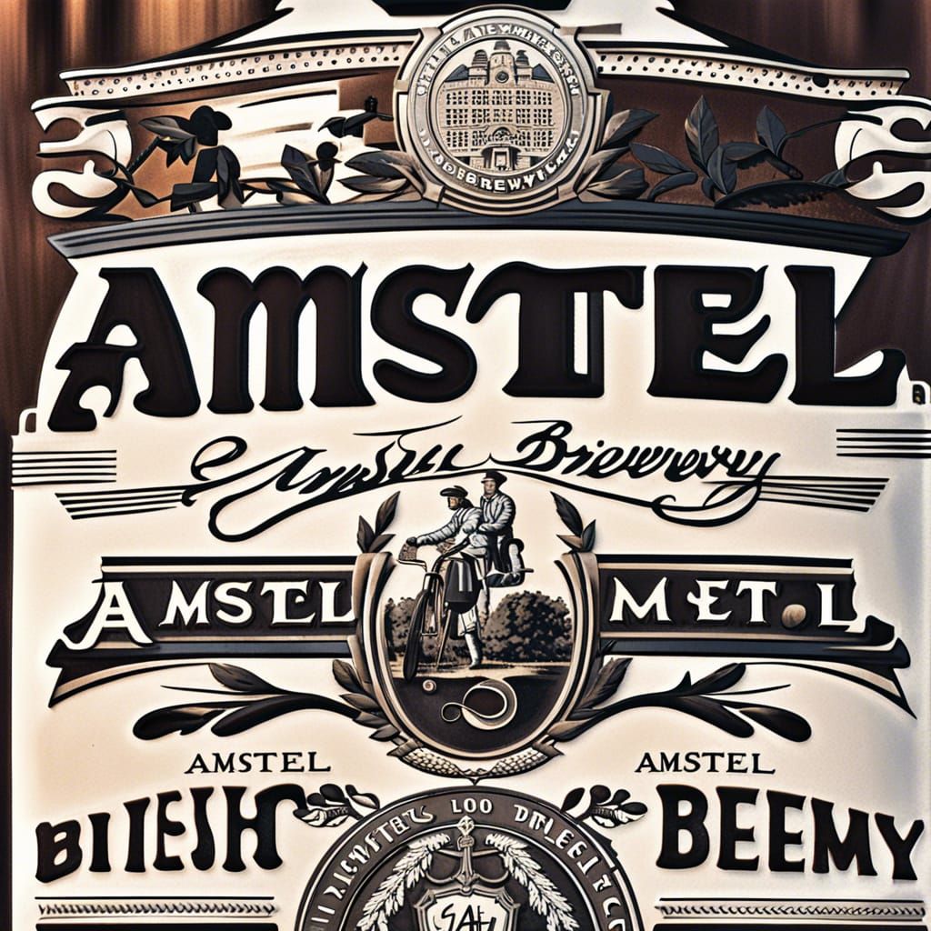 Amstel Brewery: A Vintage Architectural Illustration