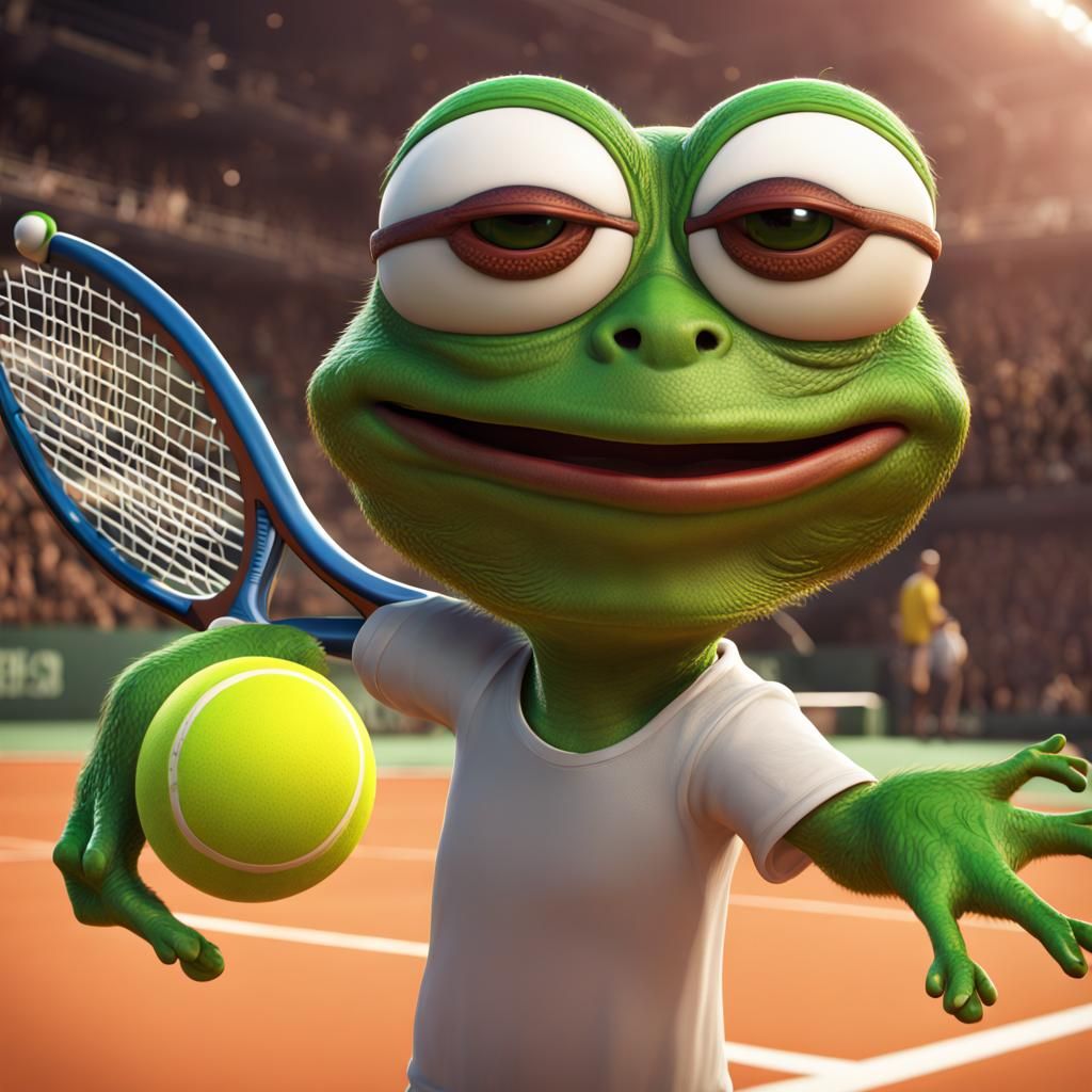 Pepe the Frog Tennis Racket Splash Art