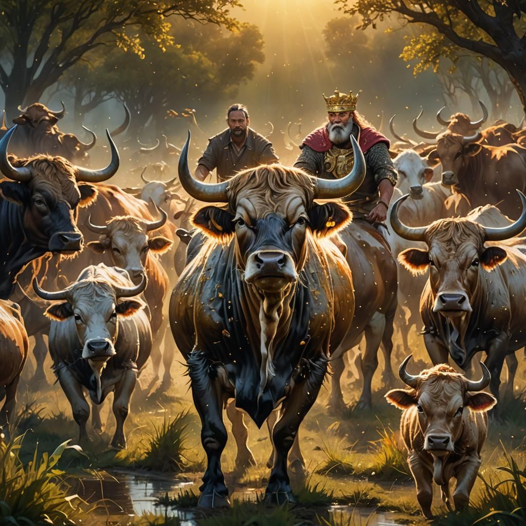 King Among Beasts: Hyperrealistic Splash Art