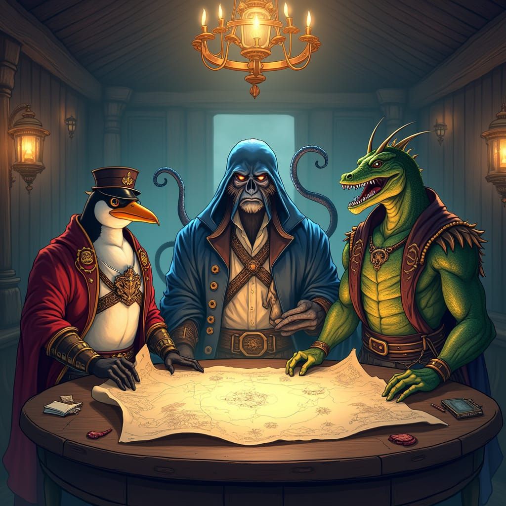 Sea Creature Leaders Unite in Anime-Inspired Gathering