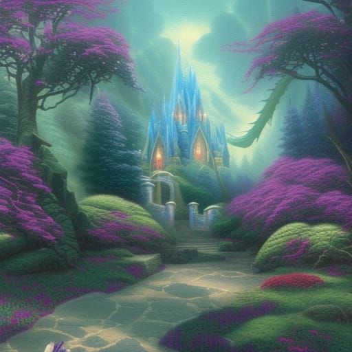 Ethereal Dragon Prince Fantasy Scene