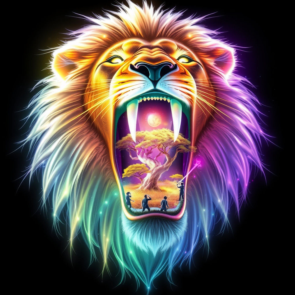Luminous Energy Lion Reveals Dreamlike Serengeti
