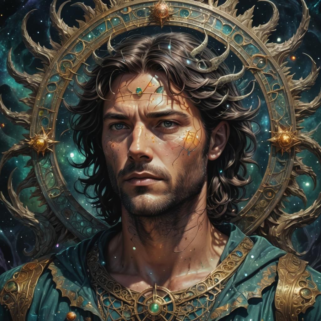 Supernatural Back Healing: Cosmic Astral Illustration