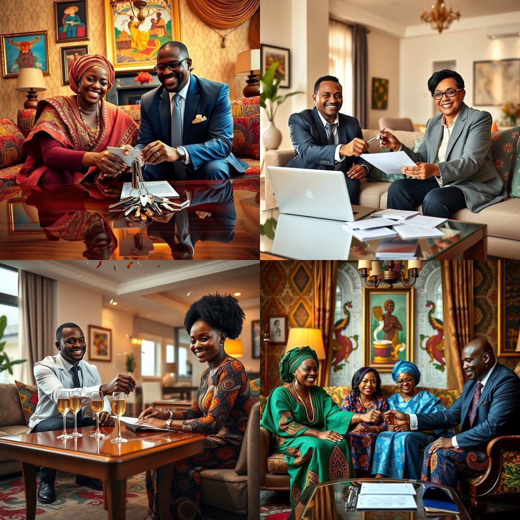 Realtors Celebrate Client in Luxurious Nigerian Dream Home