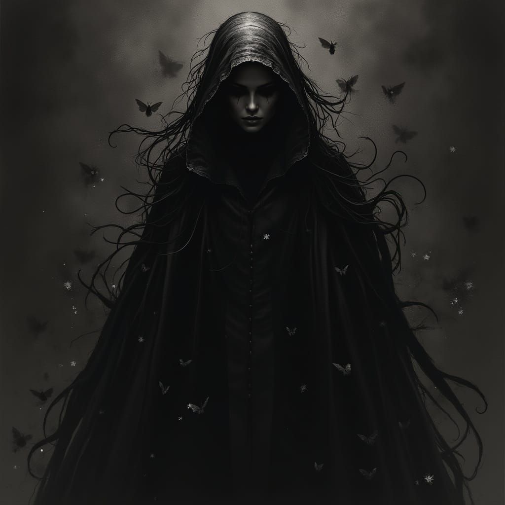 Mysterious Woman Emerges from Darkness in Gothic Rock Album ...