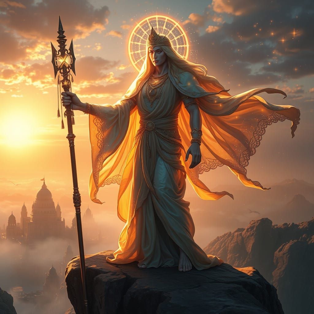 Mystical Messenger of the Gods Descends Upon Dwaraka